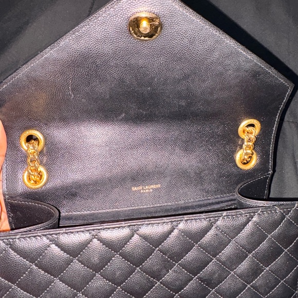 Authentic YSL Medium Cassandra Quilted Leather Envelope Bag - Picture 3 of 5